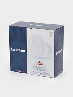 Сервиз столовый Luminarc Carine, 18 предметов, стеклокерамика, белый