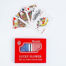 Карты игральные пластиковые Lucky flower, 2 колоды по 54 шт., 8.7×5.7 см