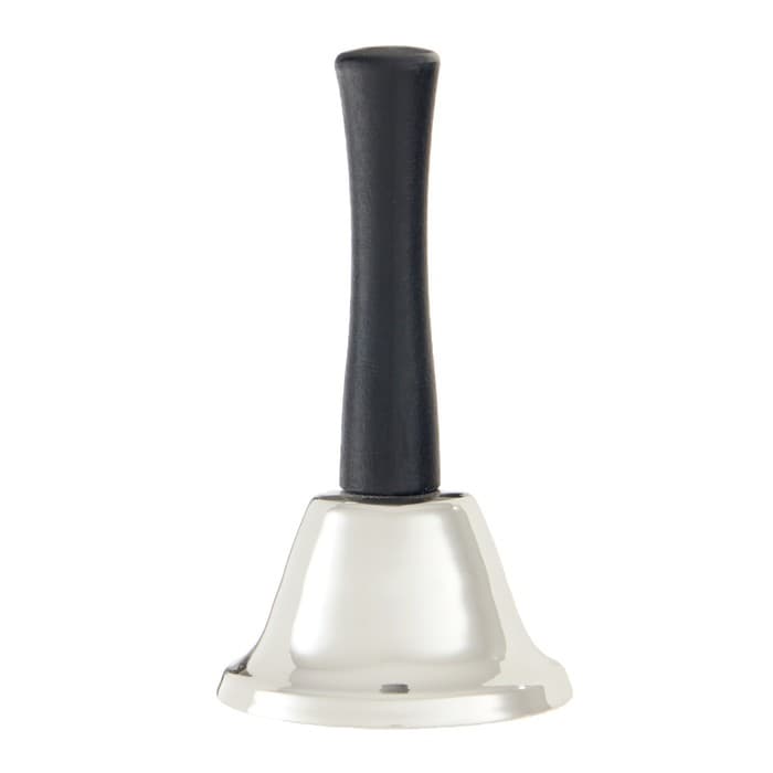 Колокольчик металлический, звонок настольный Shine, 12×6.5 см, серебряный