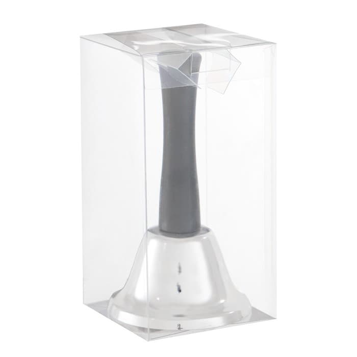 Колокольчик металлический, звонок настольный Shine, 12×6.5 см, серебряный