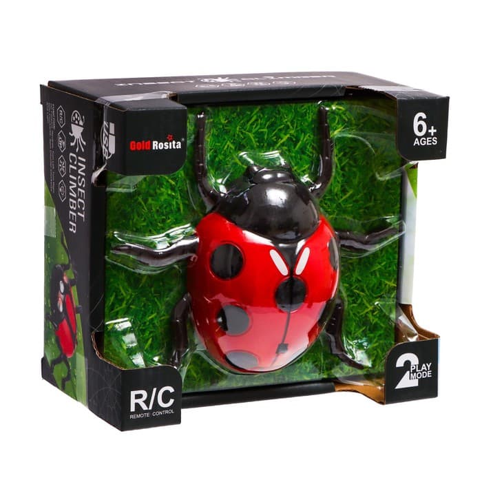 Жук на радиоуправлении «Божья коровка», ползает по стене