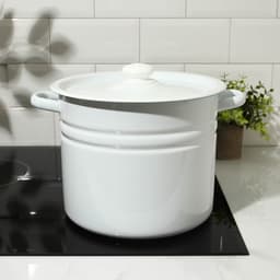 Кастрюля эмалированная, 9 л, d=21 см, с крышкой, без деколи, белая