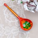 Ложка деревянная «Краснушка», полубасок, красный фон