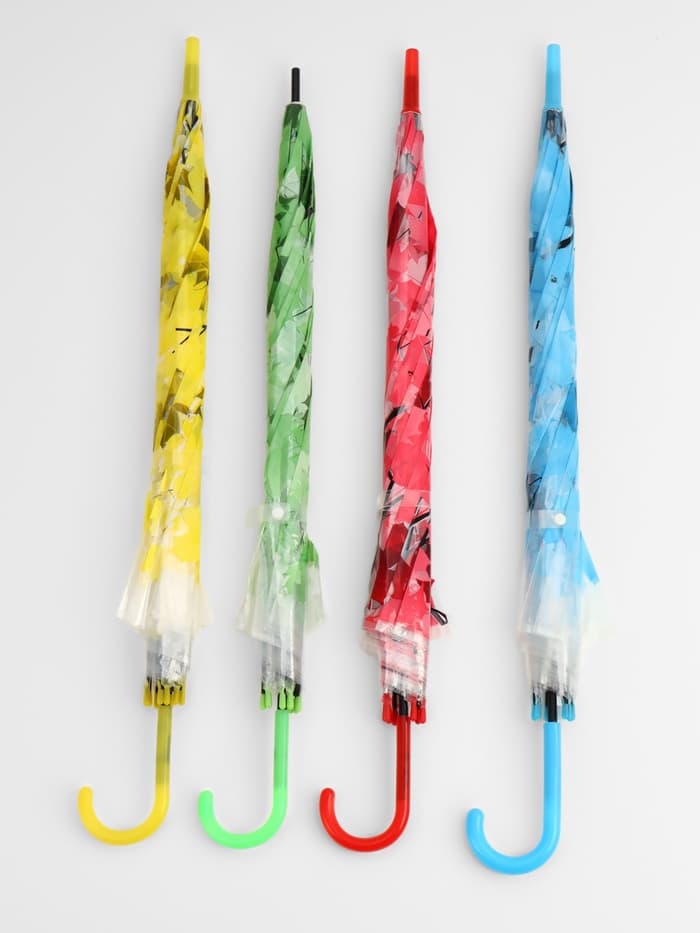 Зонт - трость детский «Листья», полуавтоматический, 8 спиц, R=45/52 см, d=90 см, МИКС