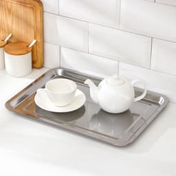 Поднос из нержавеющей стали, 40×30×2 см (± 1 см)