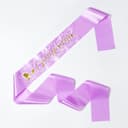 Лента на выпускной «Выпускник», атлас сиреневый 3D МИКС