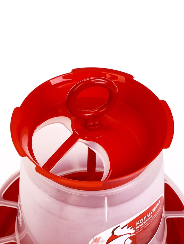 Кормушка бункерная для домашней птицы на 5 кг, цвет МИКС