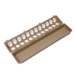 Кормушка-поилка для перепелов, 24 ячейки, лотковая, пластик, МИКС