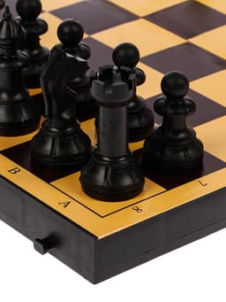 Настольные игры 2 в 1 «Семейная»: шахматы, шашки, доска пластик 30×30 см