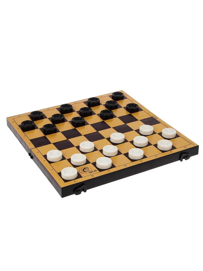 Настольные игры 2 в 1 «Семейная»: шахматы, шашки, доска пластик 30×30 см