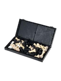 Настольные игры 2 в 1 «Семейная»: шахматы, шашки, доска пластик 30×30 см