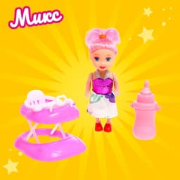 Кукла малышка «Ева» с аксессуарами, МИКС