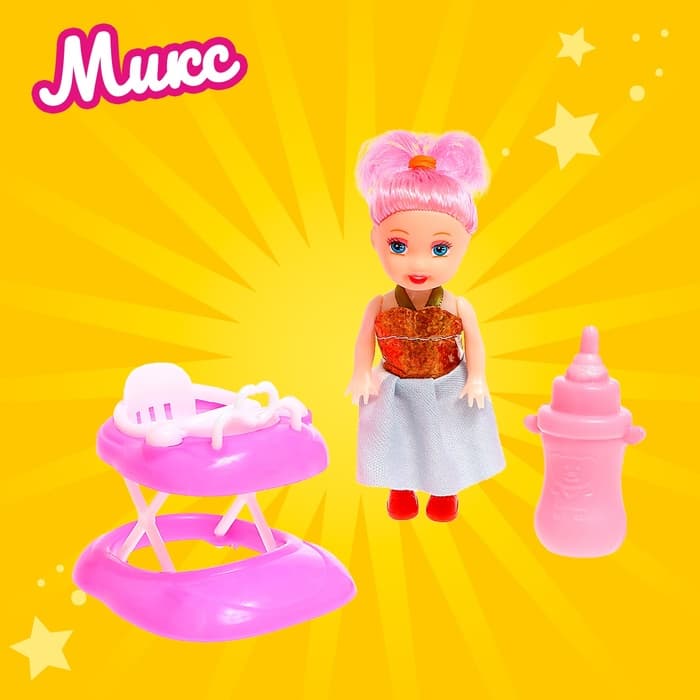 Кукла малышка «Ева» с аксессуарами, МИКС