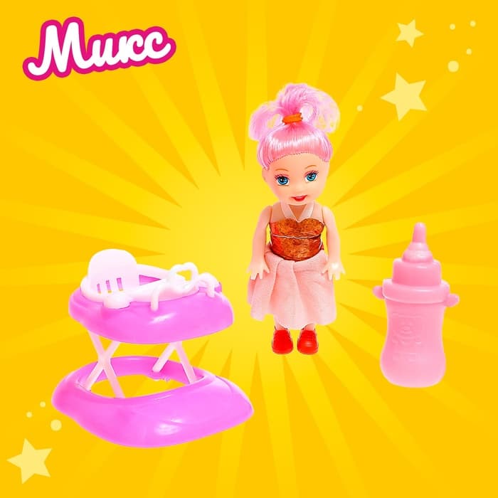 Кукла малышка «Ева» с аксессуарами, МИКС