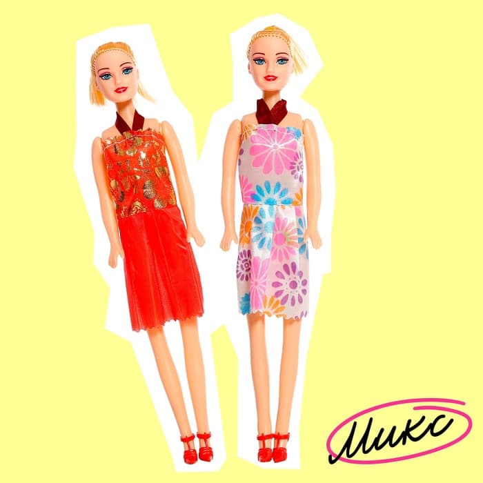 Кукла-модель «Тина» в платье, МИКС