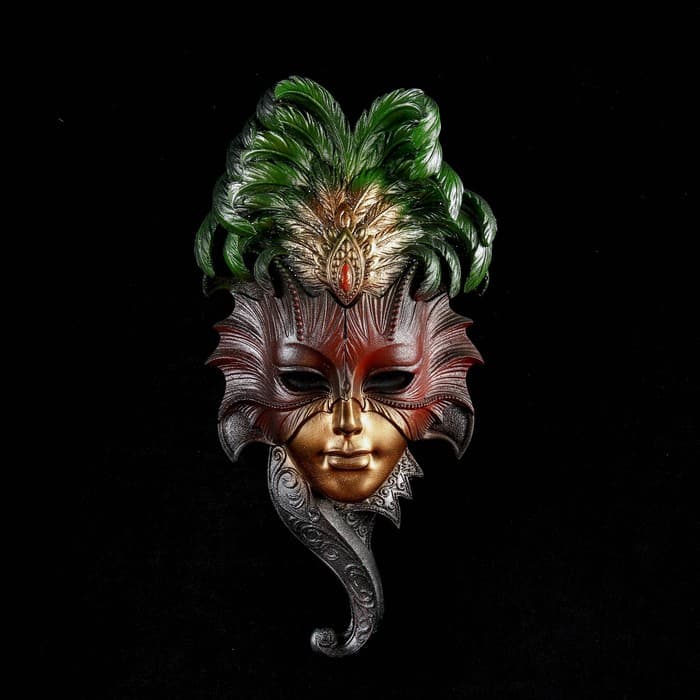 Венецианская маска «Сова», панно, настенный декор, 28 см, МИКС