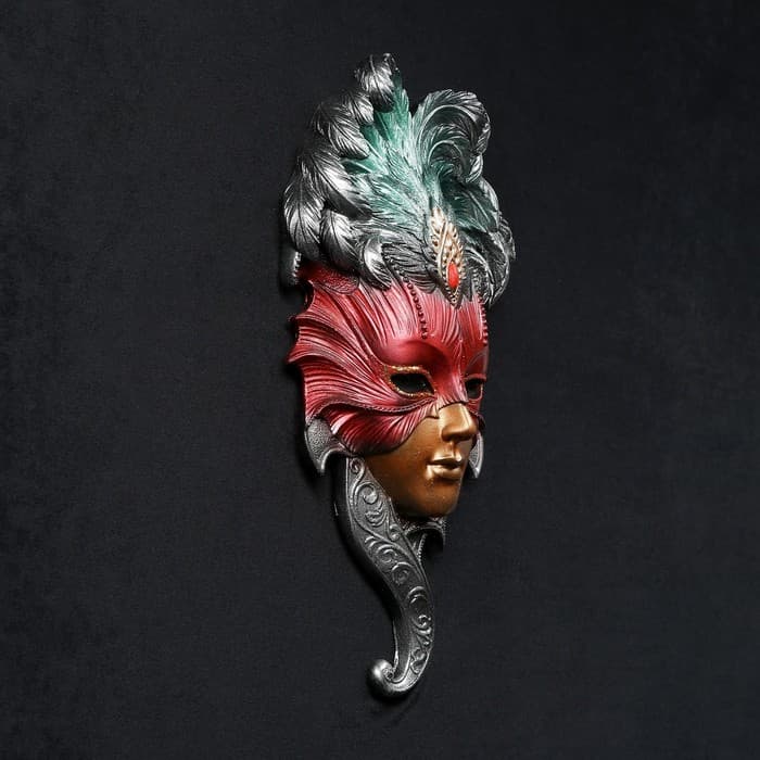 Венецианская маска «Сова», панно, настенный декор, 28 см, МИКС