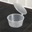 Соусник одноразовый, 80 мл, пластик, с неразъёмной крышкой, прозрачный