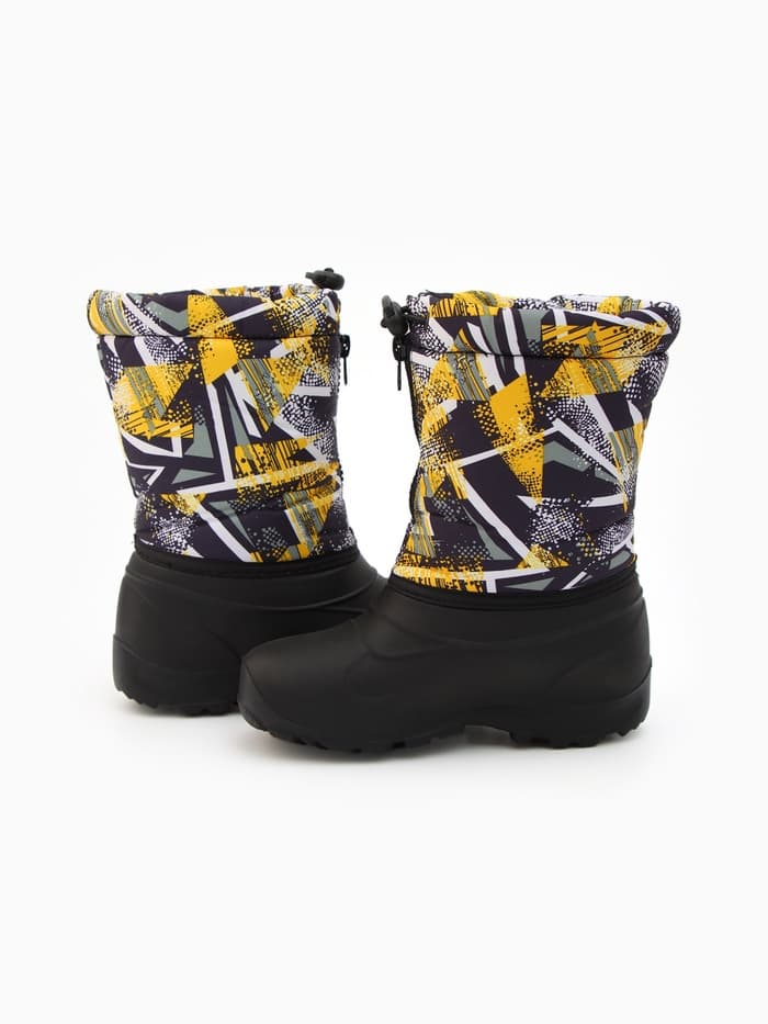 Сапоги зимние детские, размер 30-31, чёрные, надставка МИКС