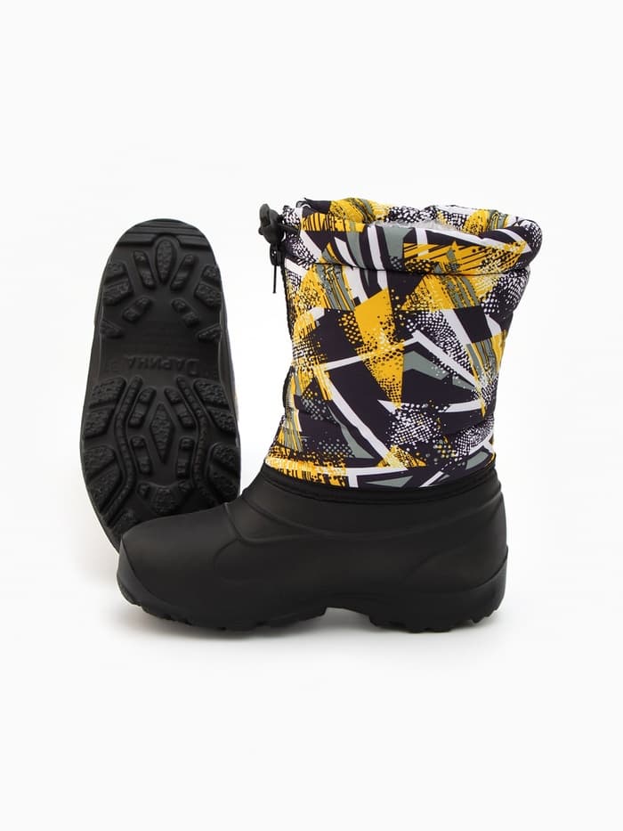 Сапоги зимние детские, размер 30-31, чёрные, надставка МИКС