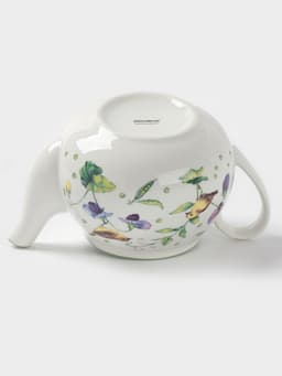 Заварочный чайник Доляна «Зелёный сад», 900 мл, фарфор, белый