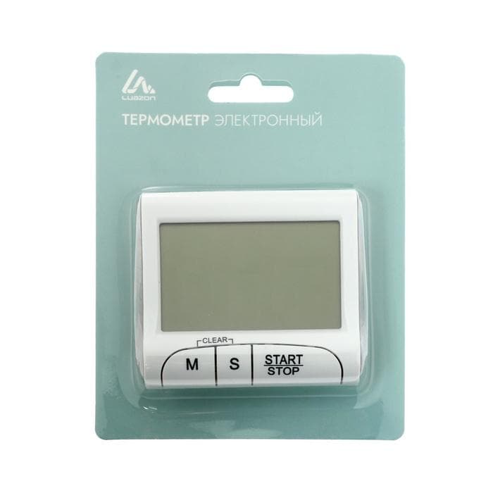 Таймер LuazON LTB-02, электронный, с магнитным креплением, белый