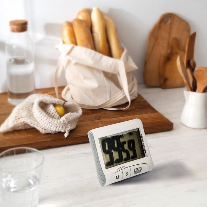 Таймер LuazON LTB-02, электронный, с магнитным креплением, белый