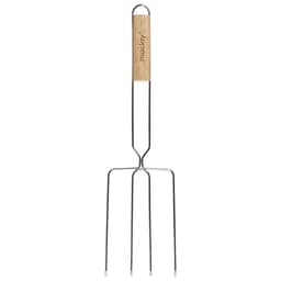 Вилка - гриль для сосисок maclay, для мангала, 12×20 см, хромированная сталь