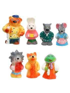 Набор резиновых игрушек «Теремок», 7 шт.