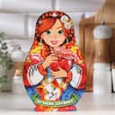 Доска разделочная сувенирная Дарим Красиво «Матрёшка. Лучшей хозяйке», 15×23 см, дерево, разноцветная