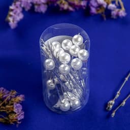 Шпилька для волос «Жемчужинка», 1 см, белая