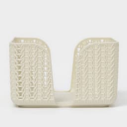 Салфетница IDEA «Вязание», пластик, 14×14×8.5 см, серая