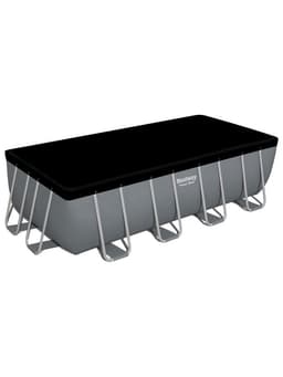 Бассейн каркасный Bestway Power Steel 56670, 488×244×122 см, фильтр-насос, лестница, тент, прямоугольный