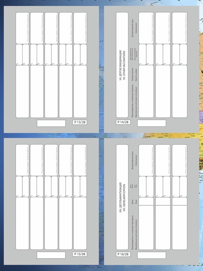 Ветеринарный паспорт «Для собаки», 10.3×15.1 см, 28 страниц