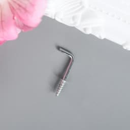 Крючок металл, набор 40 шт., серебро, 2.5×0.5 см, МИКС