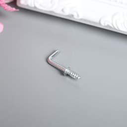 Крючок металл, набор 40 шт., серебро, 2.5×0.5 см, МИКС