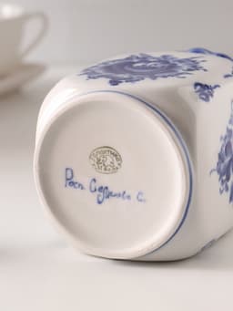 Банка для хранения сыпучих продуктов «Каскад», 16.5 см, 0.95 л, автор Шибаев С., фарфор гжель