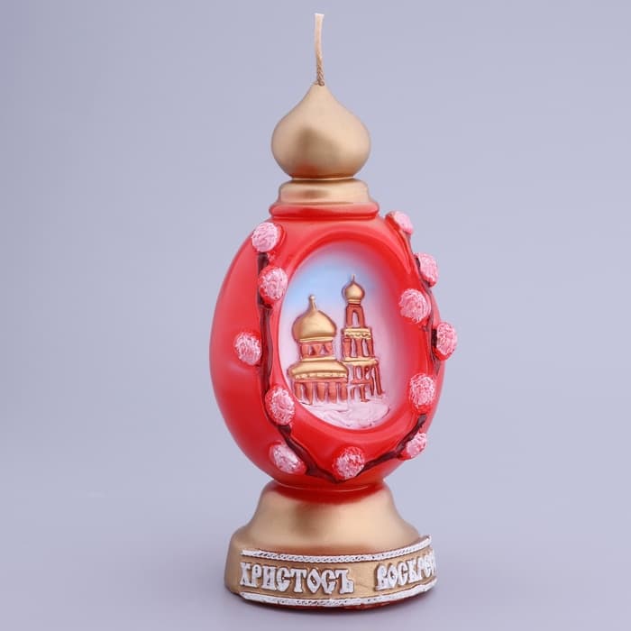 Свеча декоративная «Пасхальное яйцо с храмом»