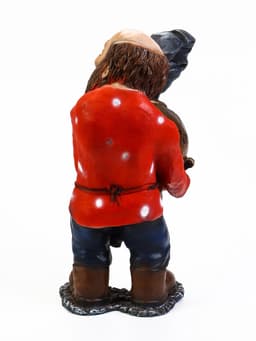 Садовая фигура из полистоуна «Дед с самоваром», 56×34×32 см