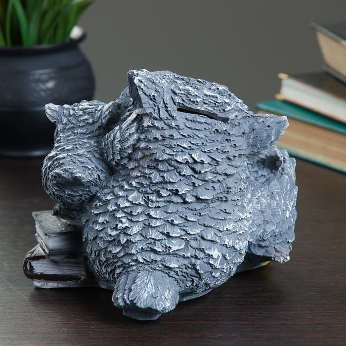 Копилка для денег «Сова с совятами и книгой», 17×15 см