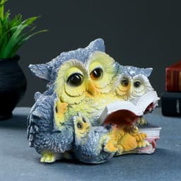 Копилка для денег «Сова с совятами и книгой», 17×15 см