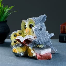 Копилка для денег «Сова с совятами и книгой», 17×15 см