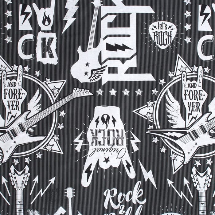 Постельное бельё 1.5-спальное «Этель» Rock&Roll, бязь