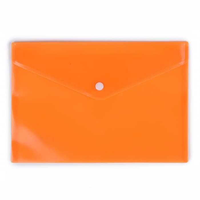 Папка-конверт на кнопке, А5, 180 мкм, рифлёная, МИКС