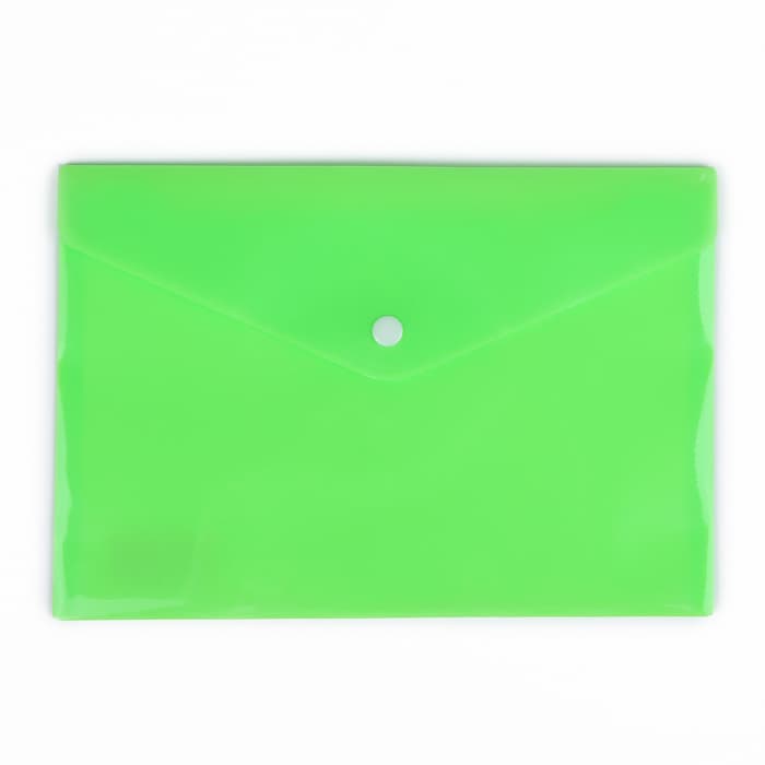 Папка-конверт на кнопке, А5, 180 мкм, рифлёная, МИКС