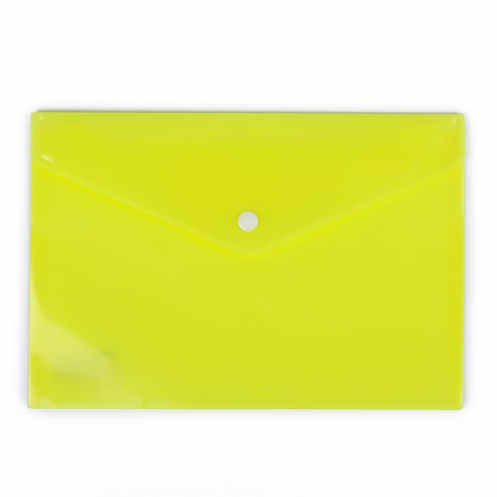 Папка-конверт на кнопке, А5, 180 мкм, рифлёная, МИКС