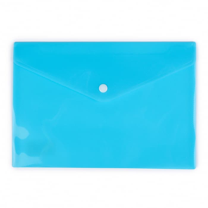 Папка-конверт на кнопке, А5, 180 мкм, рифлёная, МИКС