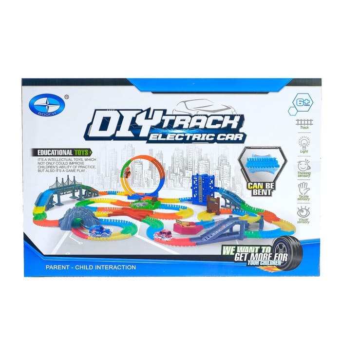 Автотрек «Магический Трек», гибкий, светится в темноте, 151 деталь, поворот