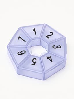 Таблетница «Цифры», 7.5×7.5×1.7 см, 7 секций, МИКС