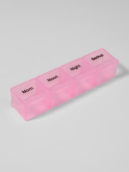 Таблетница - органайзер, английские буквы, утро/день/вечер/ночь, 3 контейнера по 4 секции, МИКС